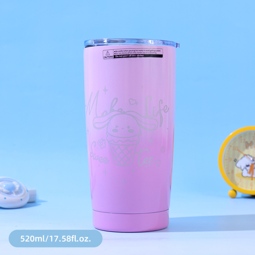 520ml/17.58fl.oz. Dessert Series Basic Thermos Cup (Pink)