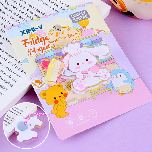 Dessert Series Cute Bunny Hook Fridge Magnet