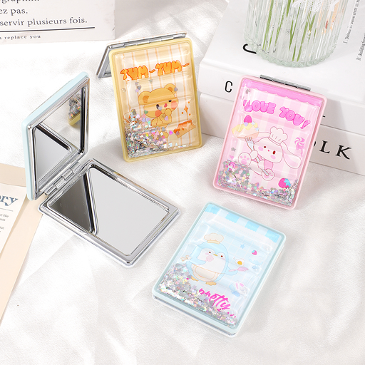 Dessert Series Rectangular Glitter Portable Mirror