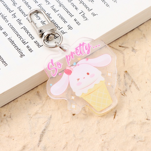 Dessert Series Ice-Cream Cone Bunny Acrylic Keychain