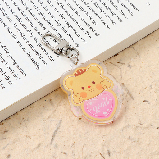 Dessert Series Heart Bear Acrylic Keychain