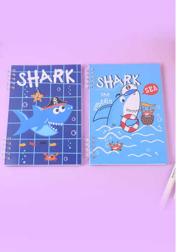 Shark Sailing Diary Lined Loose-leaf Notebook A5