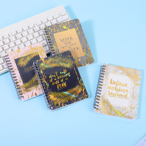 Stylish Gilding English Lined Spiral Notebook A6