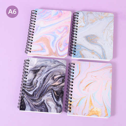 Marble Pattern Spiral Notebook A6