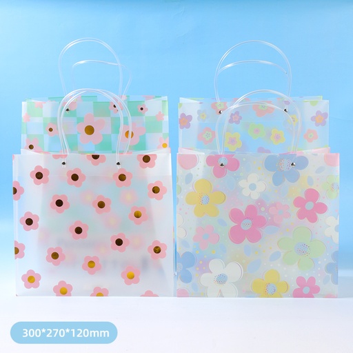 Fresh Flowers Plastic Gift Bag