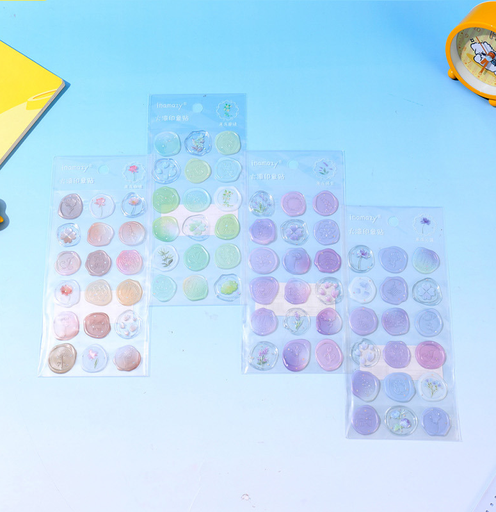 Exquisite Fire Paint Stamp Stickers CY004