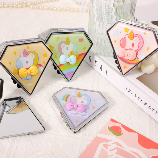 Diamond Shaped Epoxy Accessories Portable Mirror