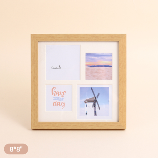 Good Life 8*8" Photo Frame (Yellow Wood Grain)