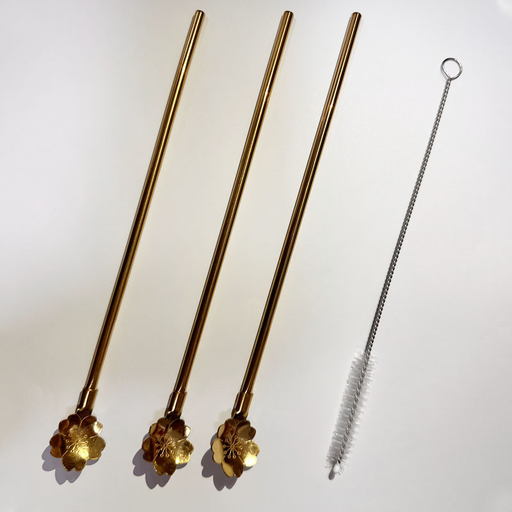 Straw Set  3PCS (Gold)