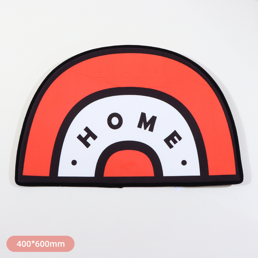 HOME Special-Shaped Flannel Floor Mat (Red)