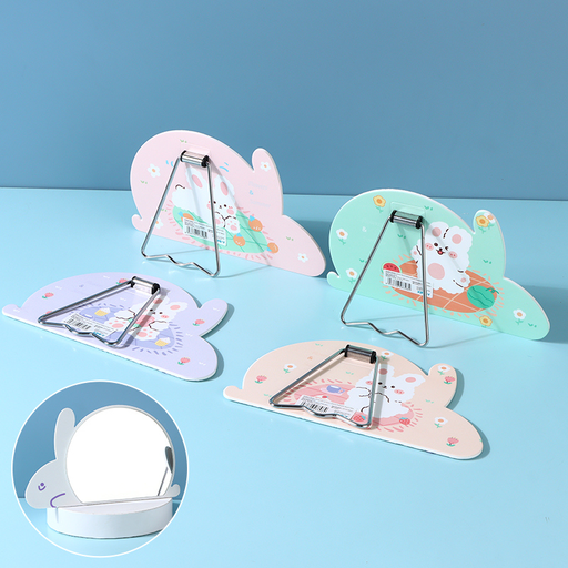 مرآة طاولة على شكل لوح KT من سلسلة Garden Bunny مع حامل