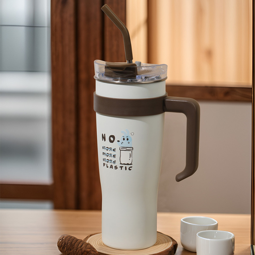 1500ml/50.7fl.oz. Bunny Series Large Basic Thermos Cup (Beige)
