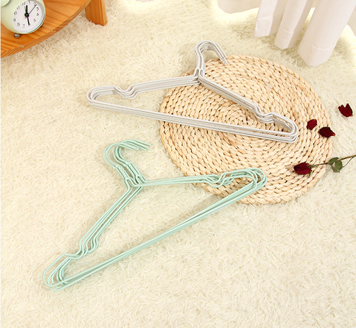 41cm Slot Plastic Coating Clothes Hanger for Adult(10 Count)