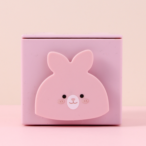 Cartoon Mini Desktop Drawer Plastic Storage Box (Pink)