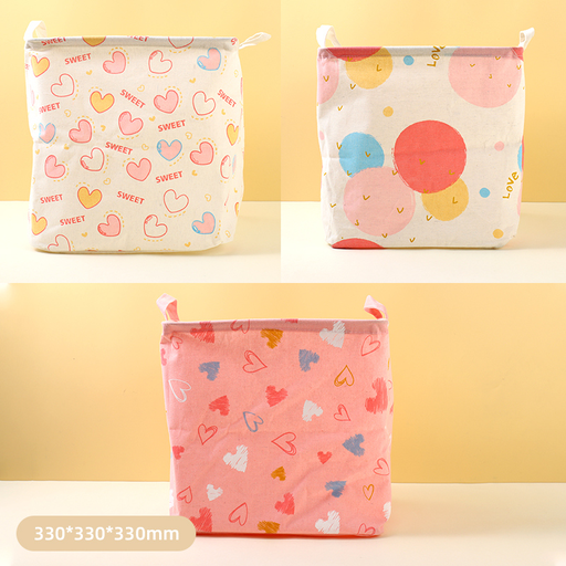 Dream Love Circle Series Square Portable Fabric Storage Organizer