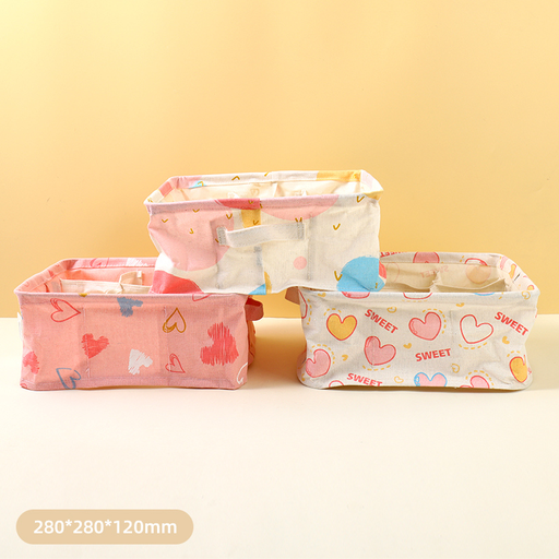 Dream Love Circle Series Square Fabric Storage Organizer with 9 Compartments