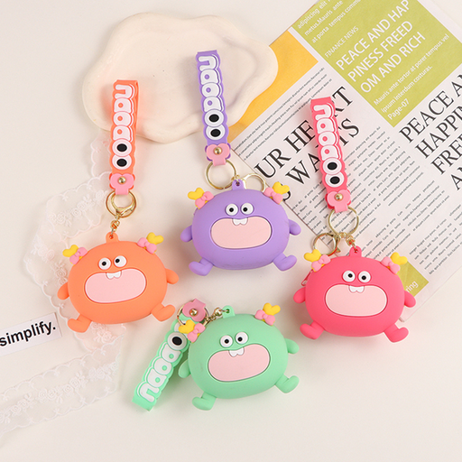 Braided little monster keeps coin purses