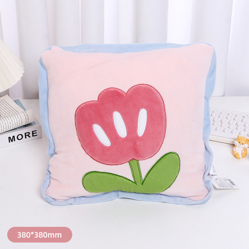 Sweet Tulip Throw Pillow (Pink)