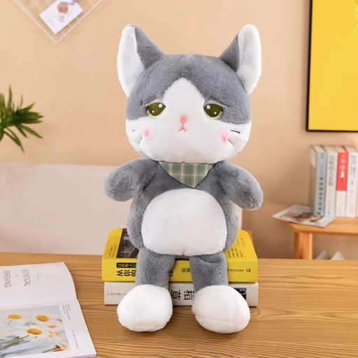 Wide-Eyed Fox Cat Plush Doll (M)