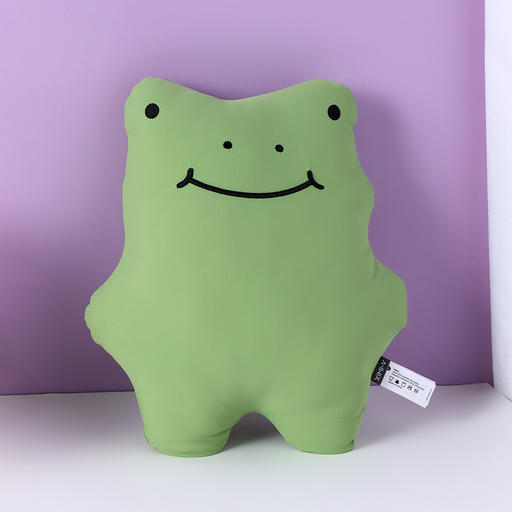 Simple Cartoon Cooling Frog Throw Pillow (Green)