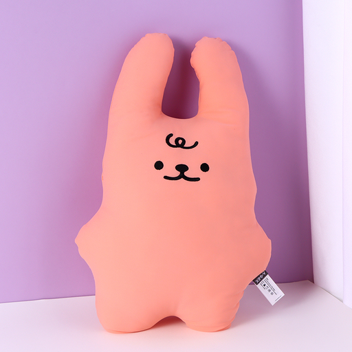 Simple Cartoon Cooling Bunny Throw Pillow (Orange)