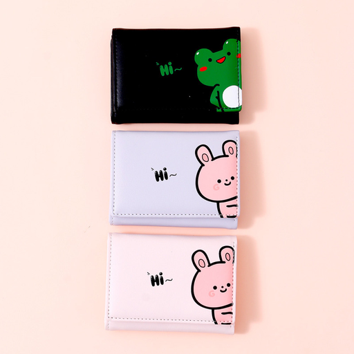 Frog Bunny Trifold Purse for Women