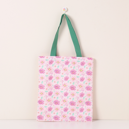 Romantic Chrysanthemum Printed Canvas Bag