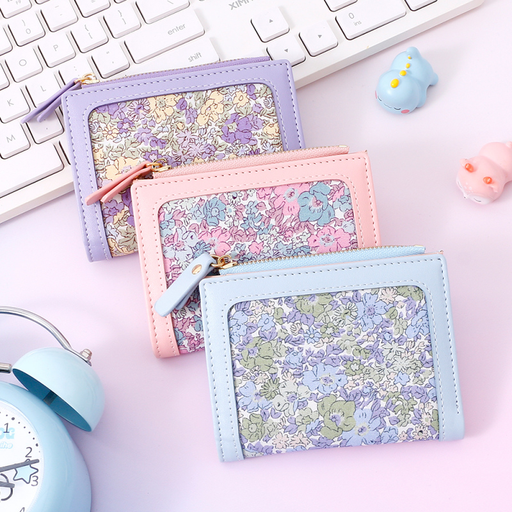 Bloom Flowers Bifold Purse for Women