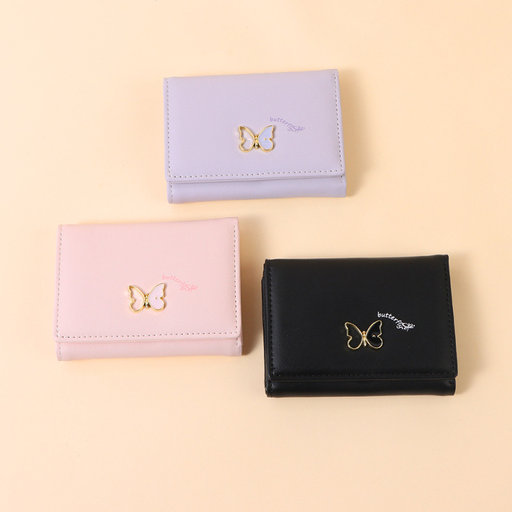 Elegant Butterfly Trifold Purse for Women