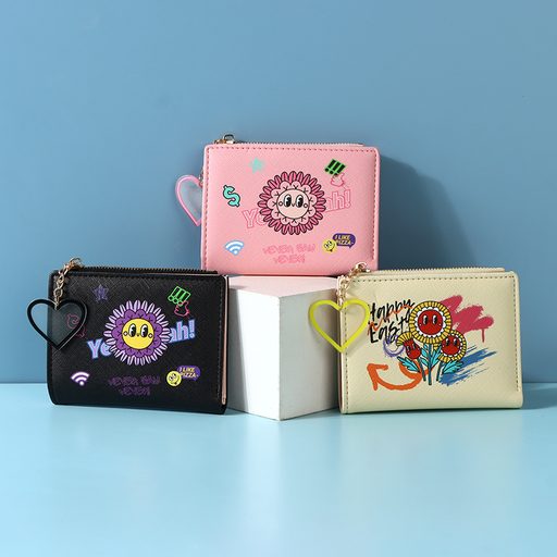Funny Sunflower Bifold Purse for Ladies