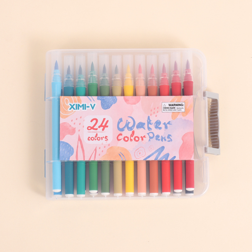 أقلام ألوان مائية 24 لونًا