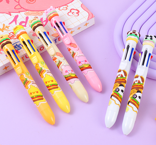 قلم حبر جاف أنيمال برجر 8 ألوان 0.7 ملم