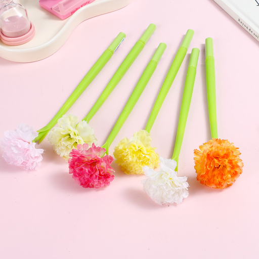 Fabric Carnation Wiggle Gel Pen Black 0.5mm