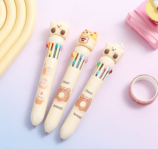Baking Bear 10-in-1 Multicolor Ballpoint Pen 0.7mm