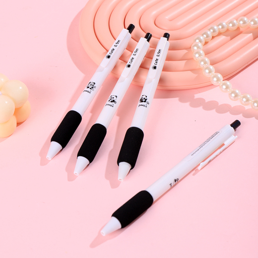 BOBO Family Black-White Panda Retractable Gel Pen Black 0.5mm