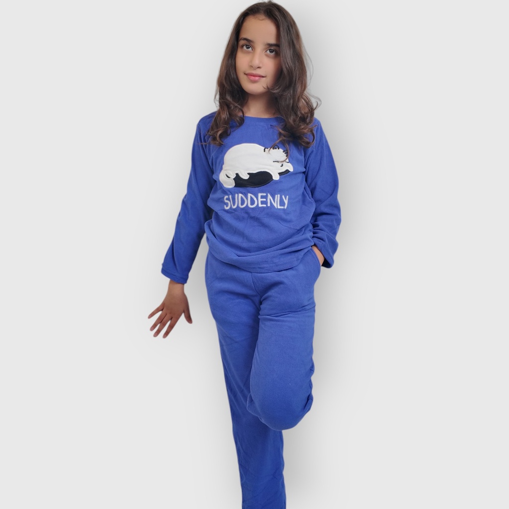 Girls' Fleece Pajamas - Hedgehog
